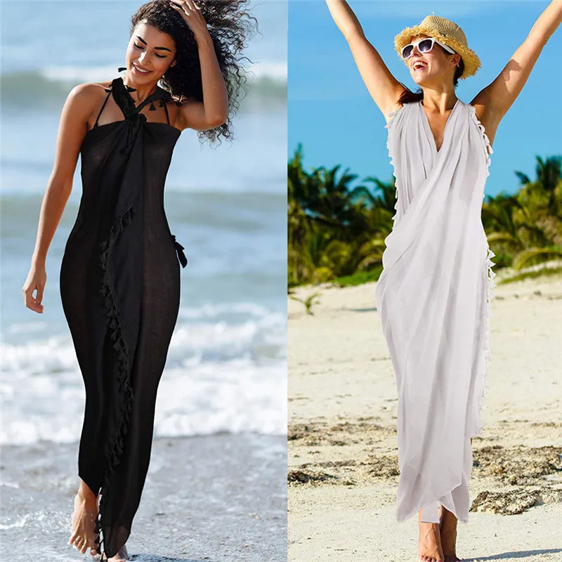 

Summer Sexy Beach Skirts Women Beach Wear Sexy Sling Beach Sarong Bikini Cover-Ups Wrap Skirts Towel Women Open-Back Bath Wear