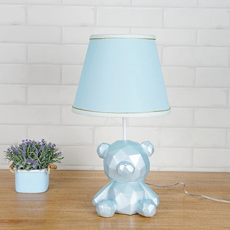 Милая Геометрическая Настольная лампа с медведем креативный смоляный