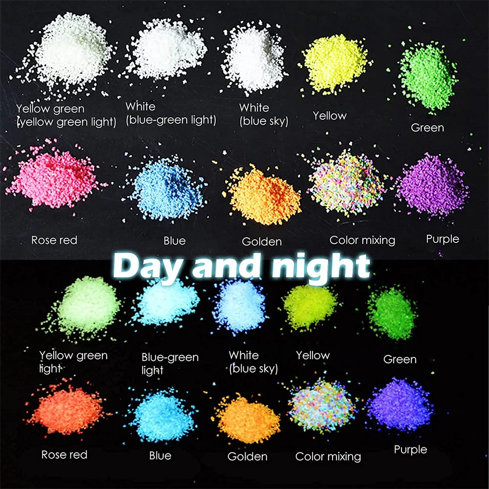 10g Luminous Sand DIY Resin Filler Decor For Mold Wishing Bottle Slime Filling Colorful Paillette Glitter Epoxy Resin Mold