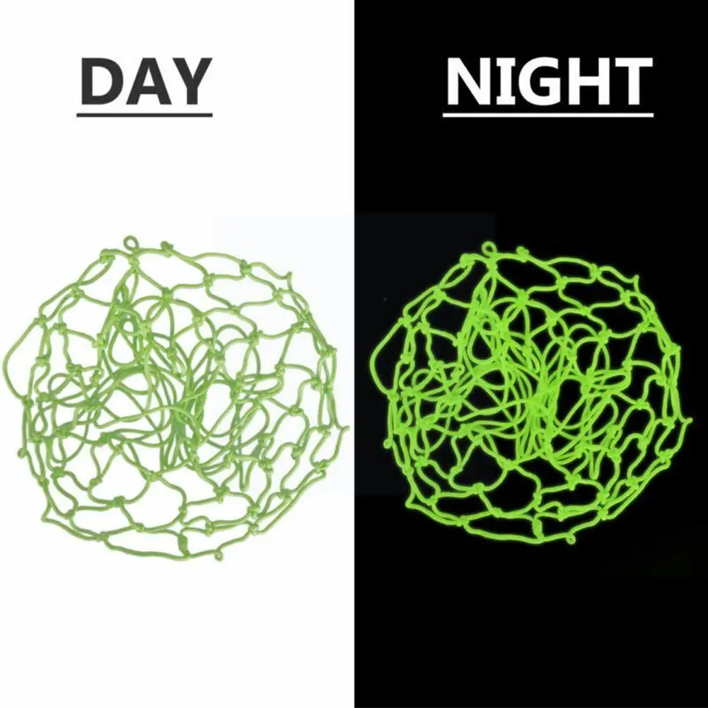 

1pcs Luminous Basketball Net Green Fluorescent Basketball Net Basketball Sports Night Standard Fluorescent Basketball Size 5