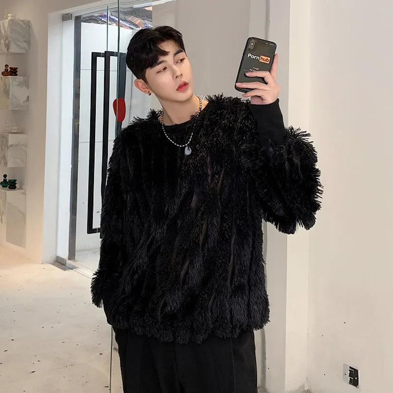 Мужские модные Свободные повседневные пуловеры с длинными рукавами и кисточками