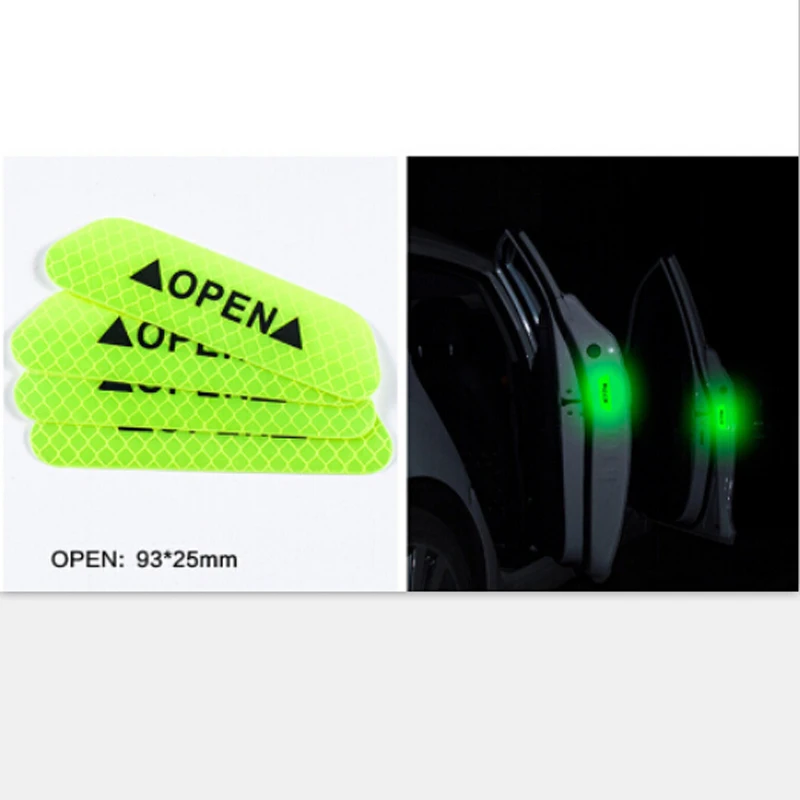 4 шт. защитные светоотражающие наклейки для дверей автомобиля Открытая наклейка