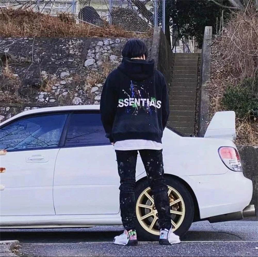 Хлопковый Мужской пуловер ESSENTIALS1:1 свитшот с капюшоном для женщин Джастин Бибер