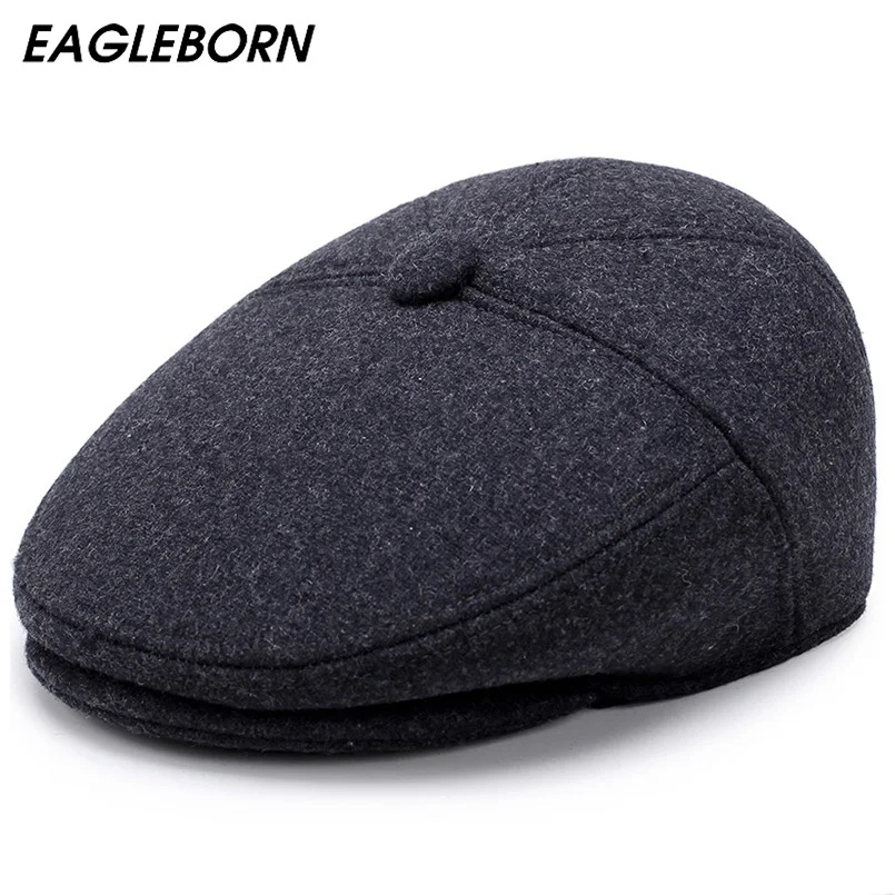 EAGLEBORN 2021 зимние Для Мужчин's Шапки классический береты шапка с ушами берет Кепки