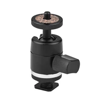 mini camera tripod ball head 360 degree swivelling ballhead with 14 inch screw shoe mount monopod light max load 5kg11lbs