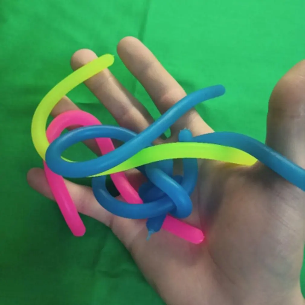 

New 5Pcs TPR Elastic Noodles Stress Reliever Toy Vent Noodles Antistress Hand Adult Toys Children Squeeze Sensory Toys Gift