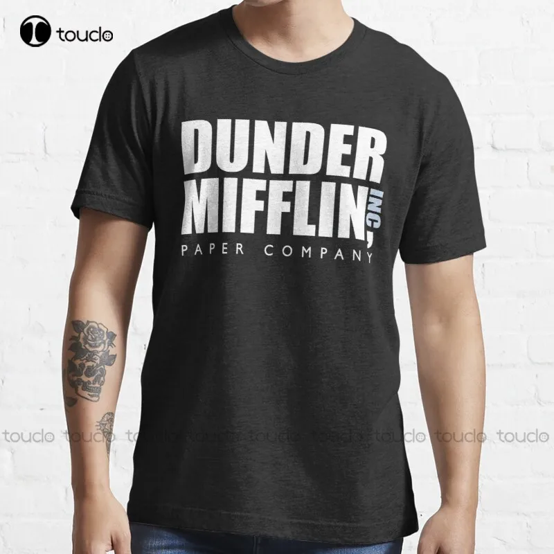 

Новинка, футболка Dunder Mifflin для офиса, Dunder Mifflin, серийная футболка для ТВ-шоу, мужские пляжные рубашки, футболка из хлопка