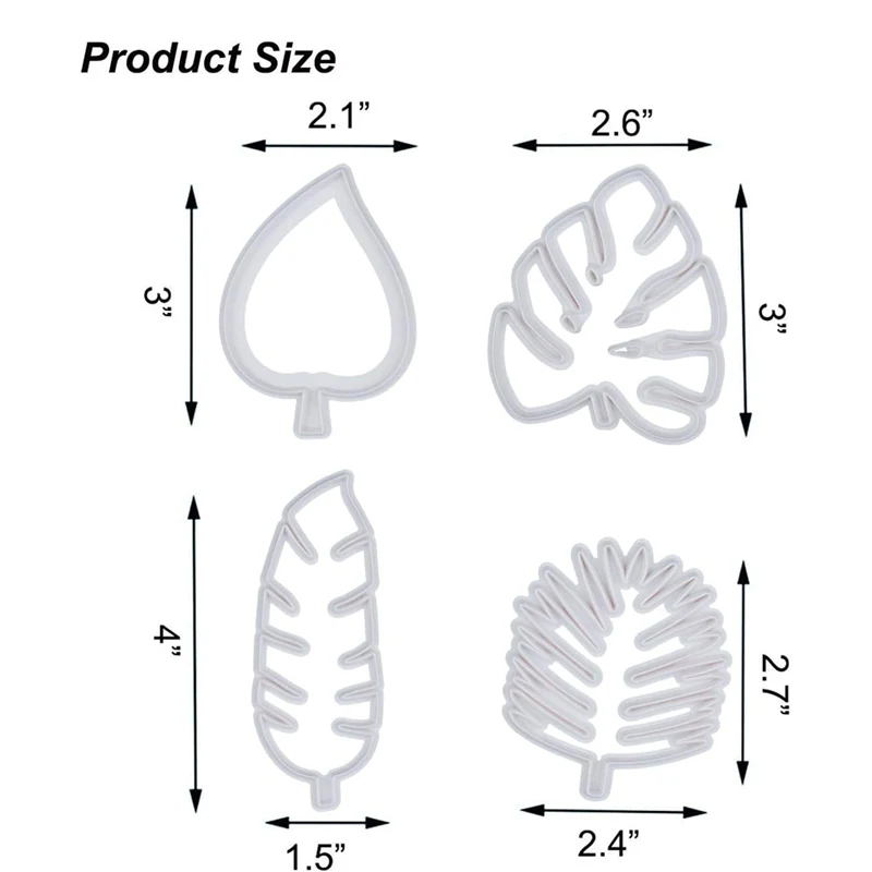 Полимерная глина инструменты тропический лист для нарезки печенья в виде