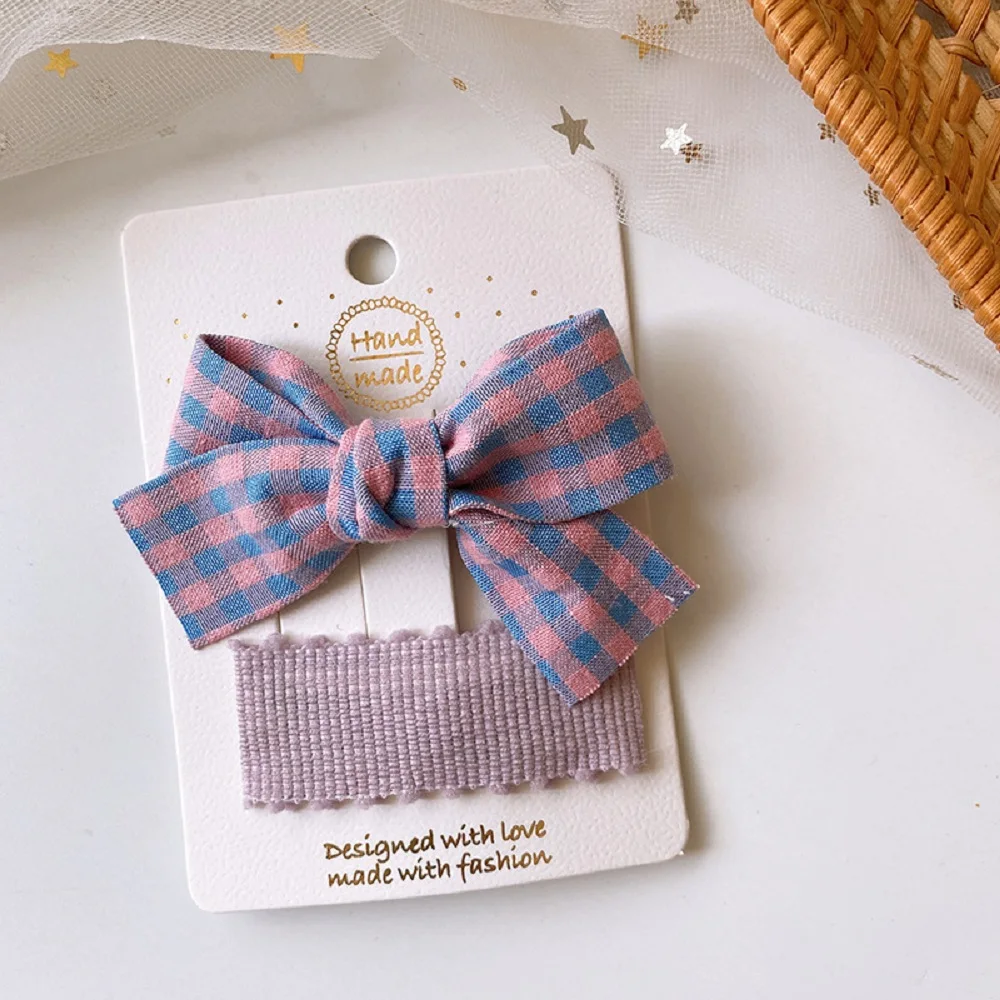 

Baby Hair Clips Hair Pins For Girls Bows Headband Kids Lattice Barrettes Cloth Hairpin DIY Handmade Hairband 2Pcs/Set