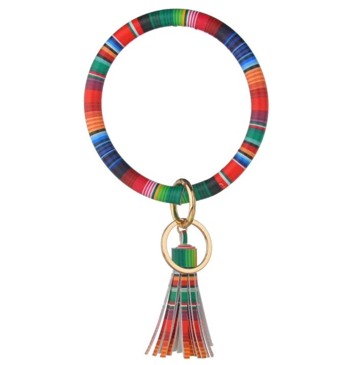 12 шт. новая искусственная кожа O брелок на заказ круг милый тот же цвет кисточкой