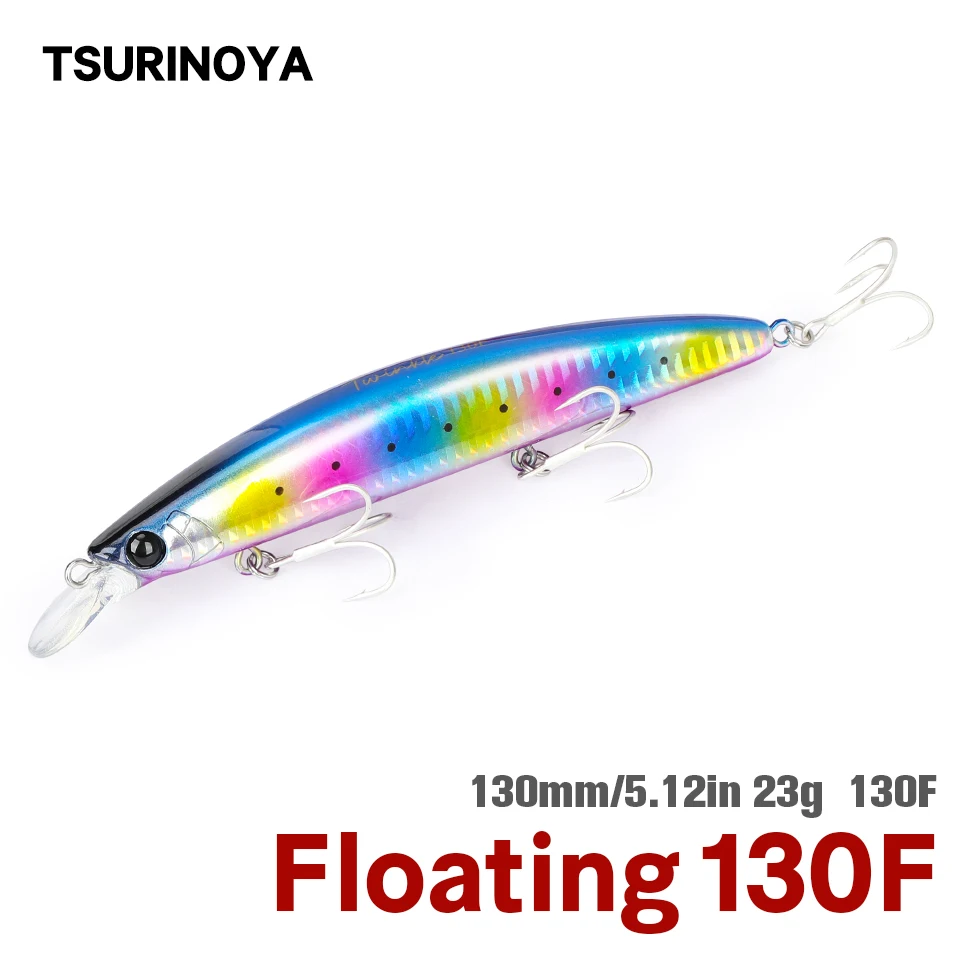 

TSURINOYA Floating Minnow Fishing Lure DW111 130mm 23g Ultra Long Casting Wobblers Saltwater Seabass Flounder Hard Bait Pesca