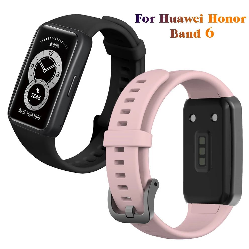 

Colorful Elastic Silicone Watch Straps for Huawei Honor Band 6 Pro Smart Watch Band Replacement Sports Bracelet for Honor Band6