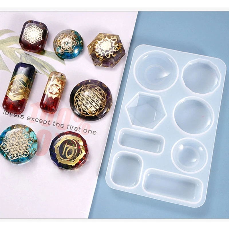 

Crystal Epoxy Resin Mold Geometric Earring Ear Pendant Casting Silicone Mould