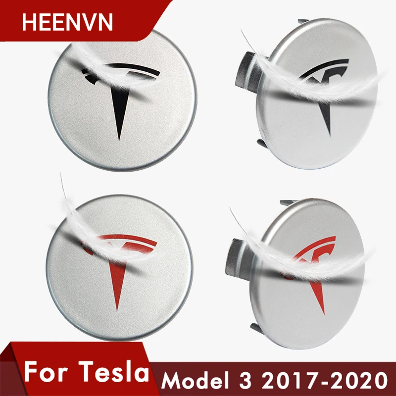 

vxvb New For Tesla Model 3 2021 Accessories Wheel Cap Center Cap Set Badge Wheel Cap Kit Wheel Center Cap Cover Model3 Three