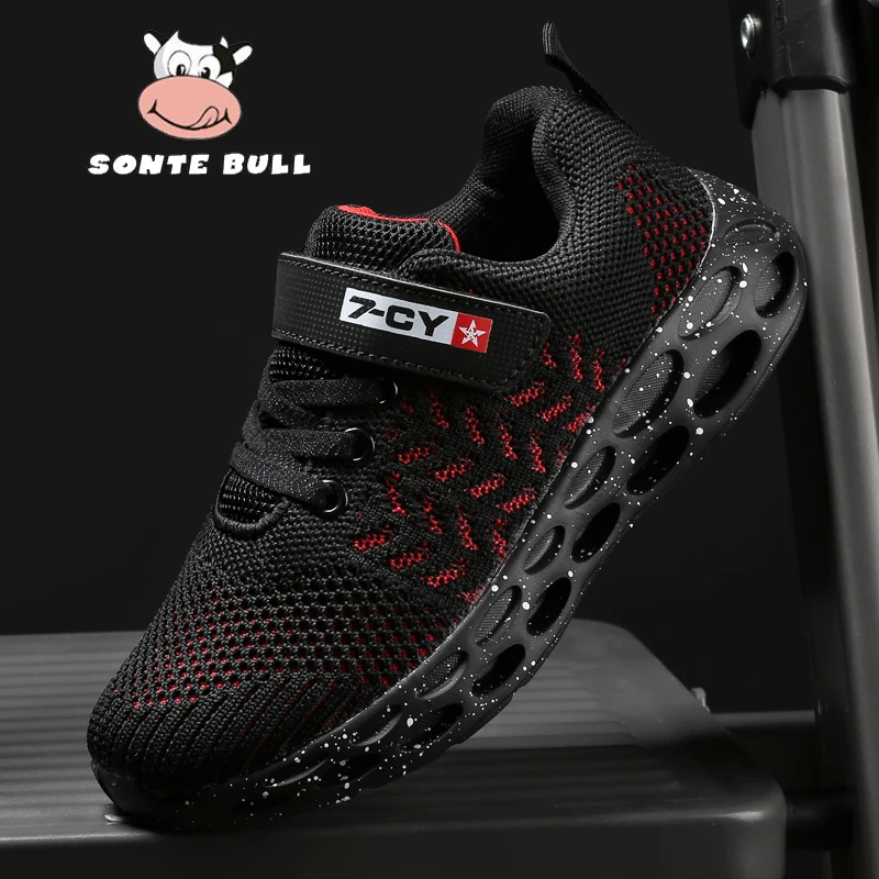 Осень 2019 г. Новая повседневная детская обувь легкая дышащая мягкая для мальчиков