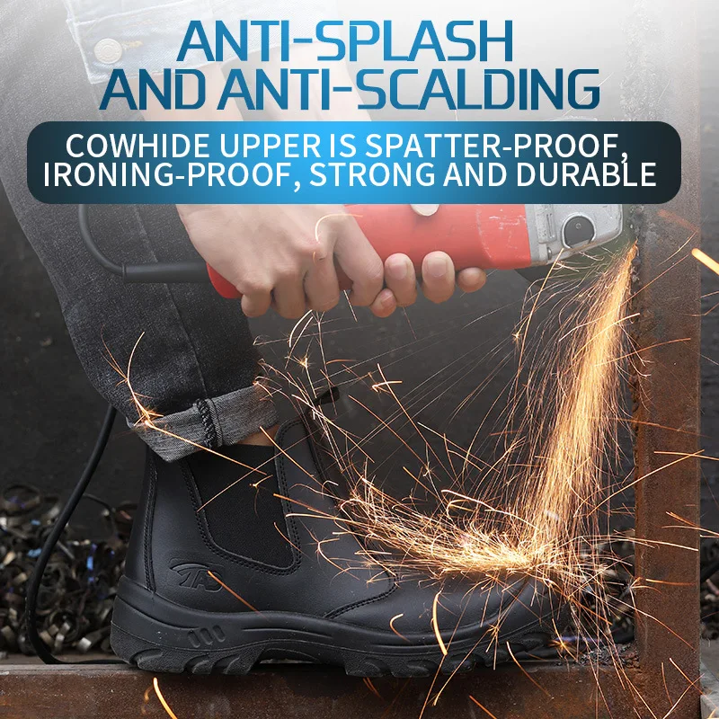 Классические мужские ботинки водонепроницаемая Нескользящая рабочая обувь