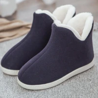 fashion boys shoes unisex walking boots at home slides with fur 2021 male cozy waterproof indoor flat shoes