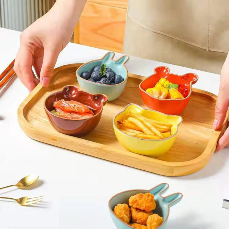 Красивые керамические маленькие бытовые тарелки для фруктов и орехов Салатница