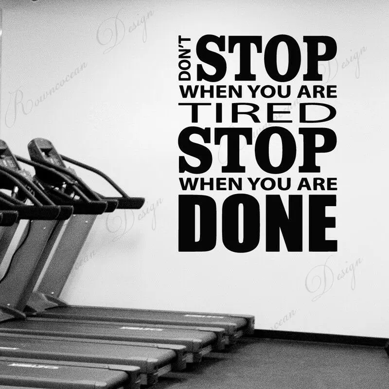 

Don't Stop Gym Fitness Vinyl Wall Sticker Motivational Inspiration Quote Decals Interior Room Decoration Mural Wallpaper 4285