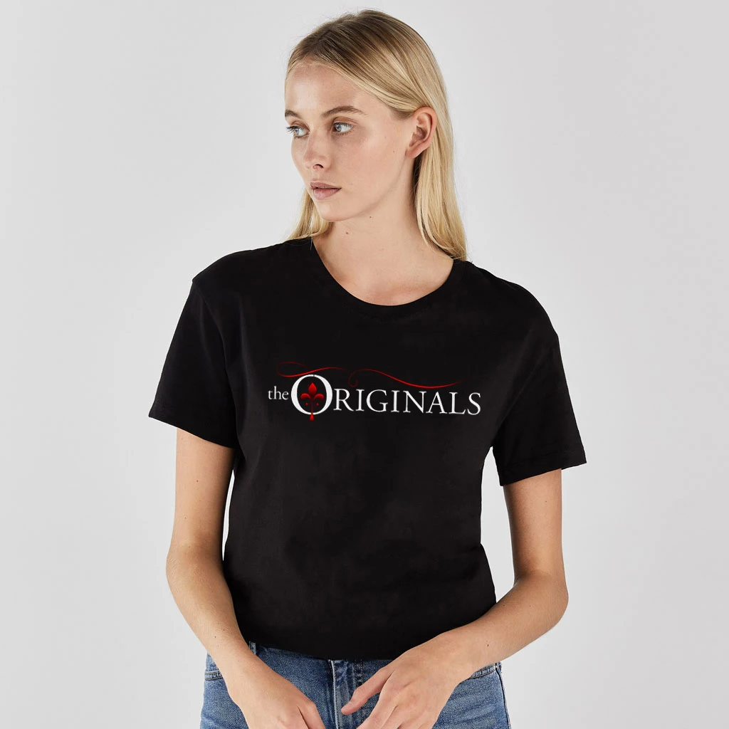 

The Vampire Diaries Black T-shirt Women's Solid Tshirt Short Tees Summer Fashion Casual BASIC Tees Harajuku Short Sleeve T Shirt