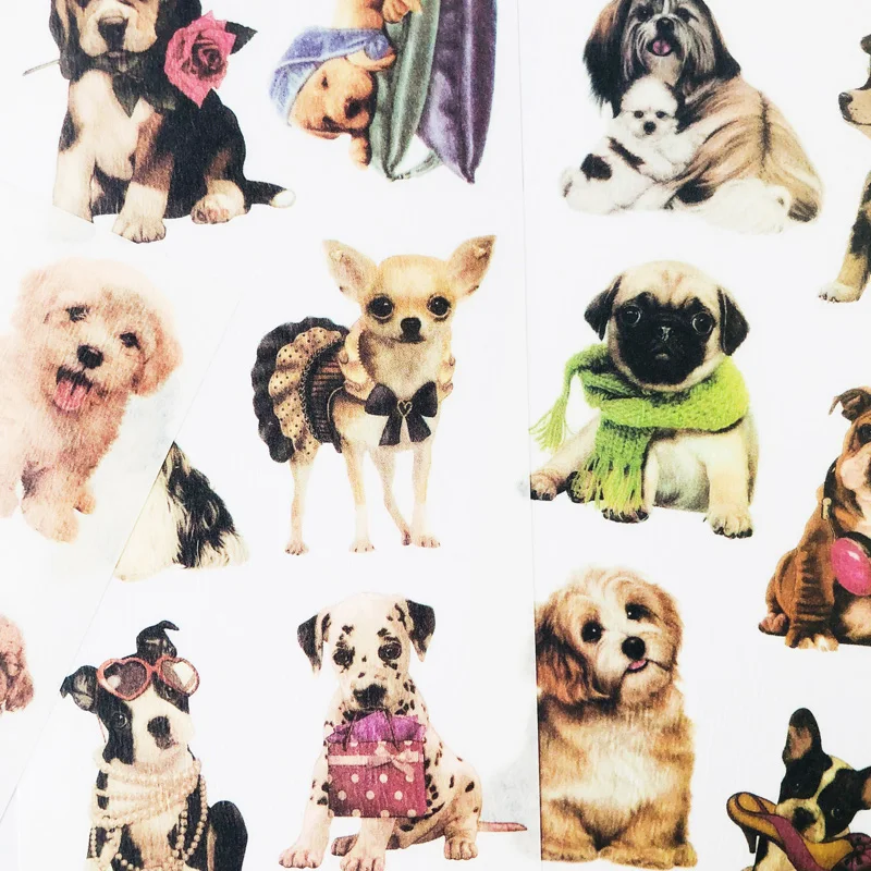 

3 Sheets /Pack Kawaii Puppy Dogs Decorative Stickers DIY Diary Album Party Decor