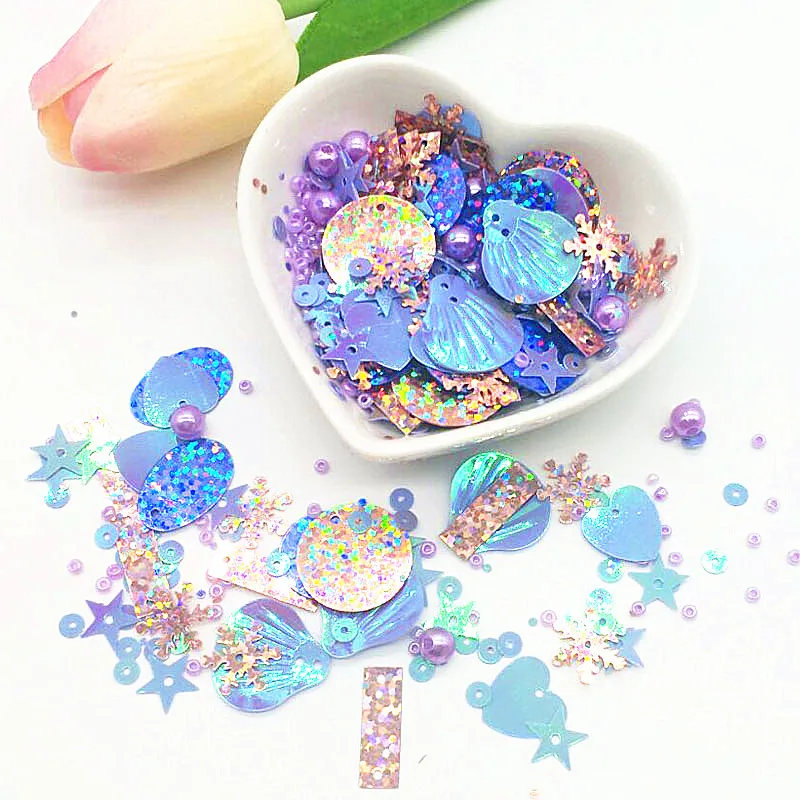 DIY Блестки для ремесла микс Астра оболочки бусины формы блёстки Lentejuelas жемчуг