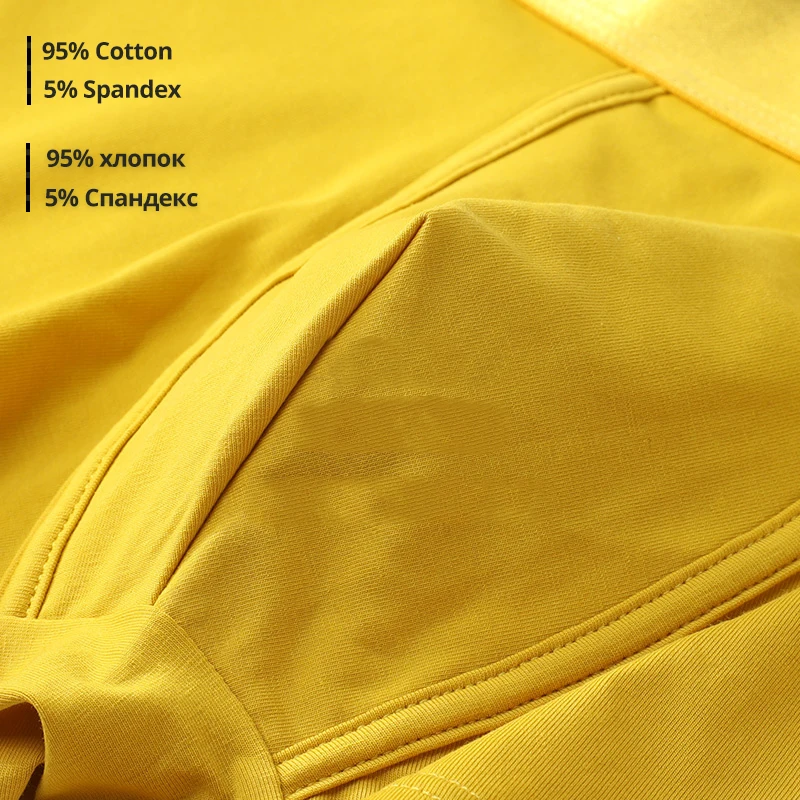3pcs/lot Men's Underwear Cotton Boxers Man Breathable Panties Solid Shorts HSS Brand Metallic Luster Underpants L XL XXL XXXL