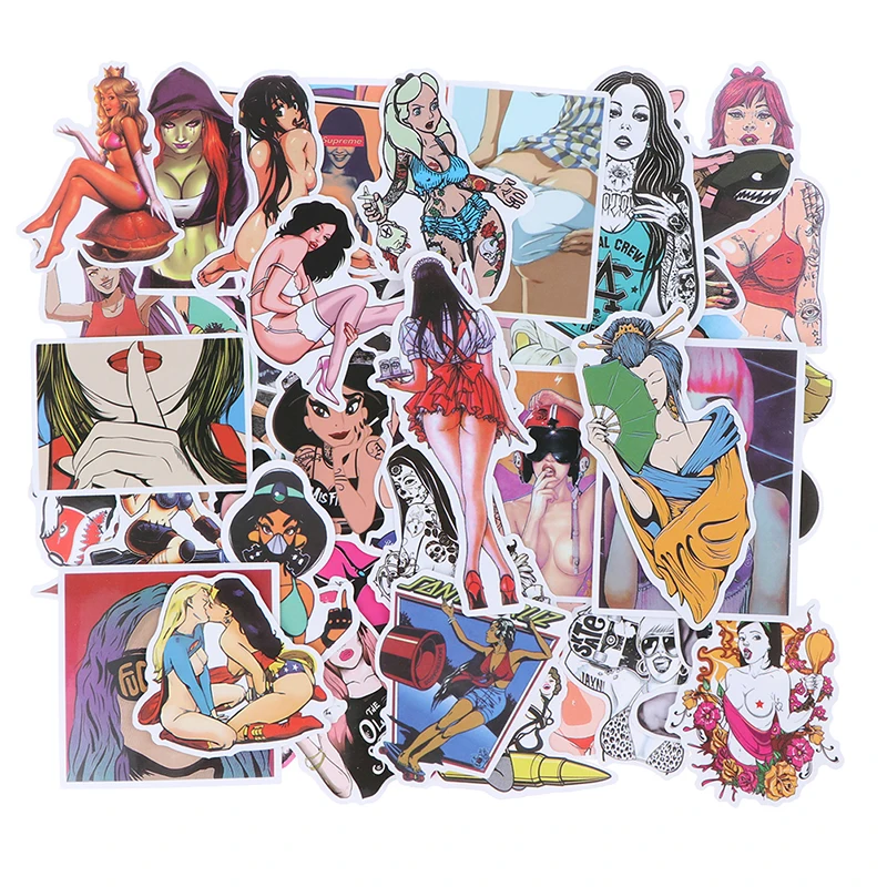 

50 шт./упаковка, водонепроницаемые наклейки-граффити из ПВХ