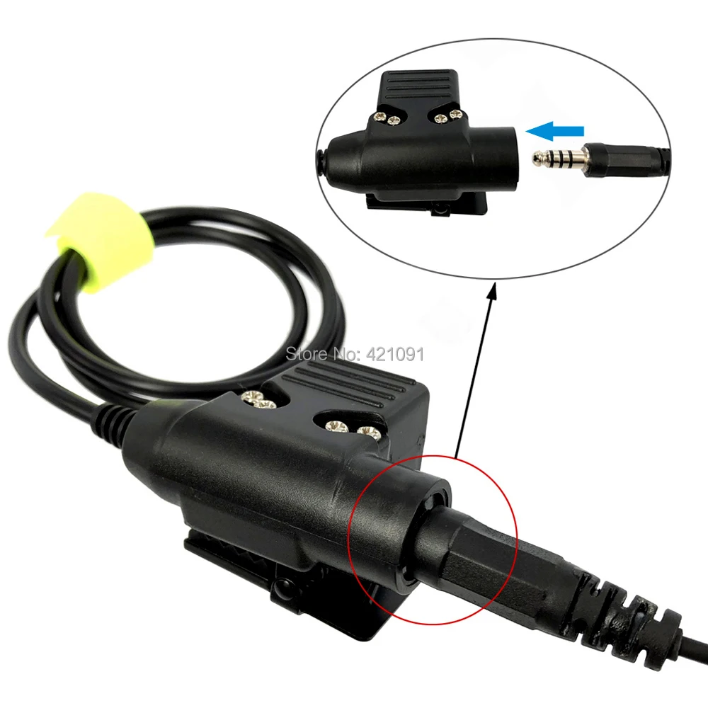 Тактическая гарнитура Airsoft U94 PTT для Motorola GP88S GP328 T6200 P6600 P8268 MTP850 T80 Kenwood Baofeng UV-5R UV-S9