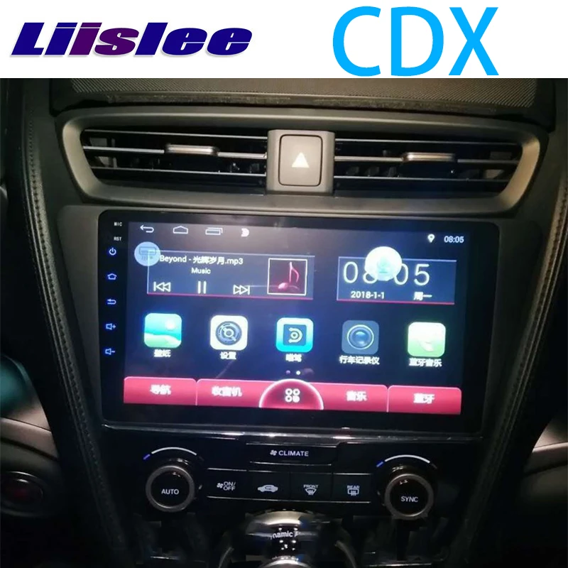 LiisLee Автомобильный мультимедийный GPS Hi-Fi USB аудио Радио стерео для Acura CDX 2016 2017 2018 2019
