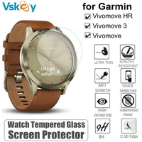 vskey 10pcs tempered glass for garmin vivomove 3 screen protector vivomove hr sport smart watch anti shatter protective film