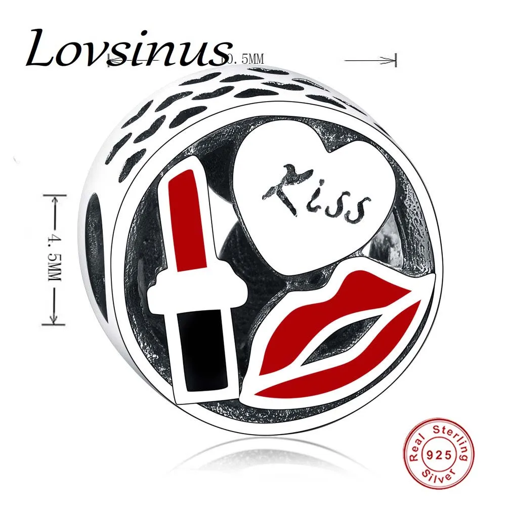 Женский браслет из серебра 925 пробы с подвеской губы | Украшения и аксессуары