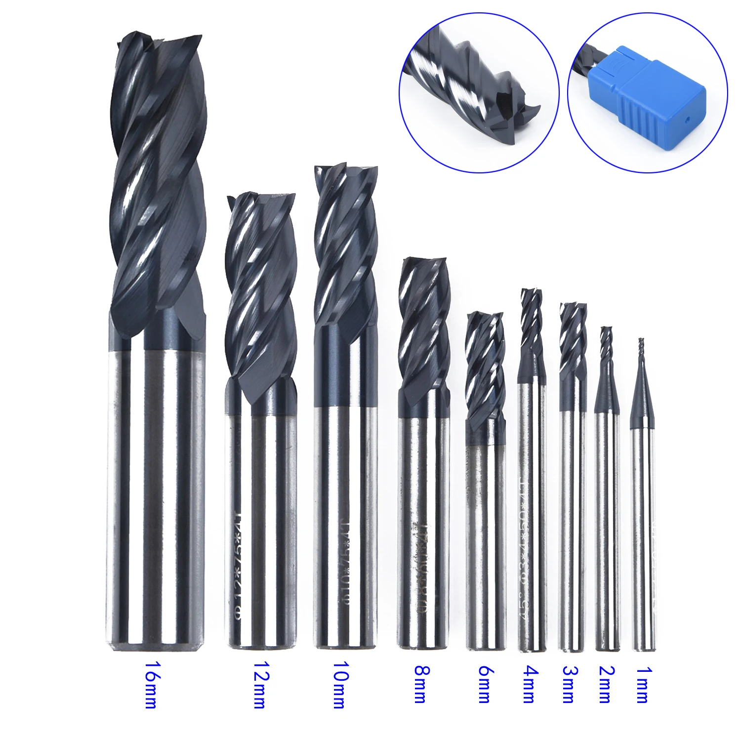 

Endmills Alloy Carbide Tungsten Steel Milling Cutter End Mill HRC50 4 Flutes Carbide End Mill 1-16mm Metal Cutter Milling Tools