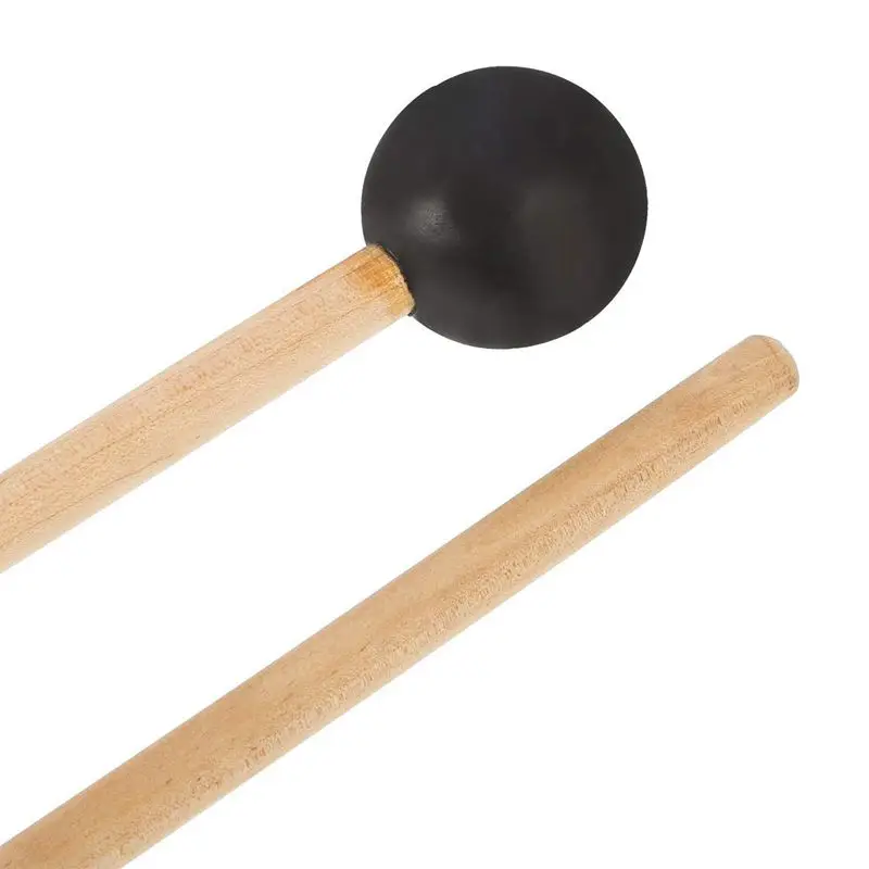 

Bell Mallets Glockenspiel Sticks, Rubber Mallet Percussion with Wood Handle, 15 Inch Long (Black)