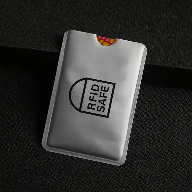 HJKL 6 шт. Rfid кошелек блокирующий замок держатель для банковских карт Id Чехол для банковских карт защита металлический кредитный NFC Держатель алюминий 6,3*9,1 см - Цвет: 6PCS D