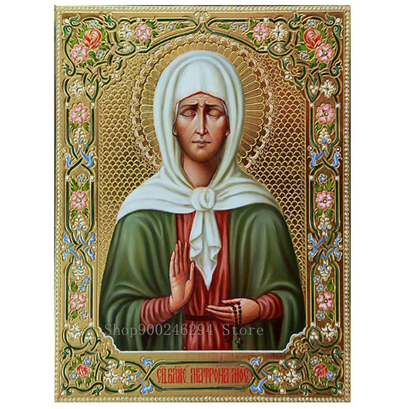Картина iamond сделай сам полностью квадратная круглая святая Матрона штора Москвы