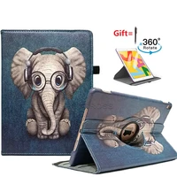 case for ipad 6th 5th gen ipad 9 7 inch 360 degree rotating stand protective cover cute elephant tablet stand shell with stylus