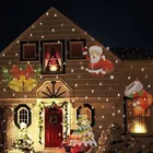 Рождественский лазерный проектор в виде снежинок, 12 узоров, уличный светодиодный водонепроницаемый движущийся снег, снежинка, светильник шение для дома и сада