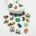 Украшение для обуви JIBZ, с зелеными листьями, 1 шт.