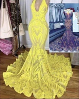shiny bridal yellow french lace sequins tulle embroidery fabric net garment for wedding dress