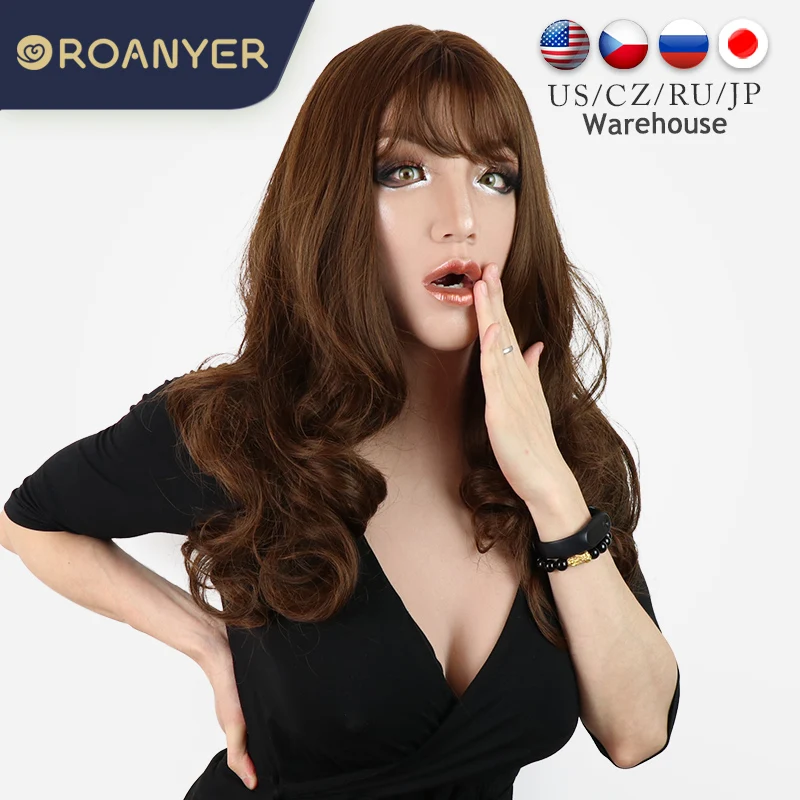 Реалистичный силиконовый маскарадный костюм ROANYER ручной работы с грудью для