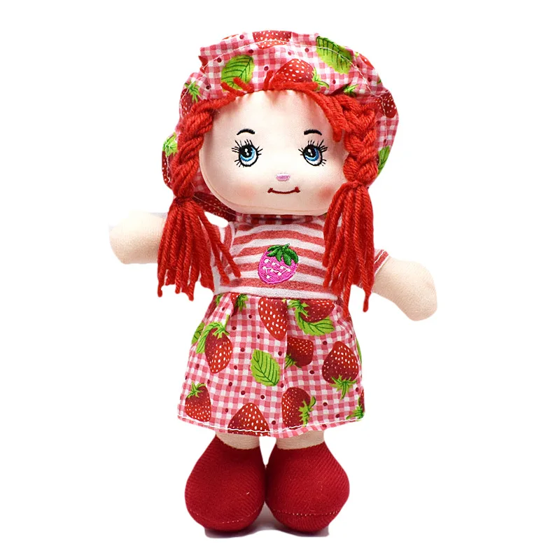 Горячая 25 см мультфильм Kawaii фрукты юбка шляпа Тряпичные куклы мягкие милые детские тканевые игрушки для детей ролевые игры дети девочки подарок на день рождения - Цвет: A