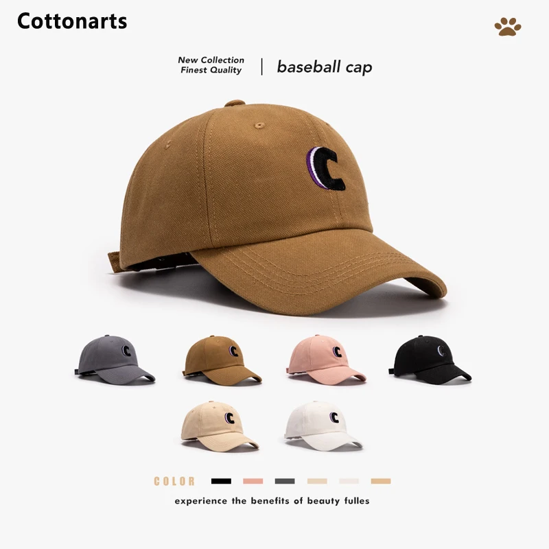 

Large Letters C Embroidery Baseball Cap Unisex Cotton Dad Hat Casual All-match Snapback Cap Street Style Hip Hop Hats for Women