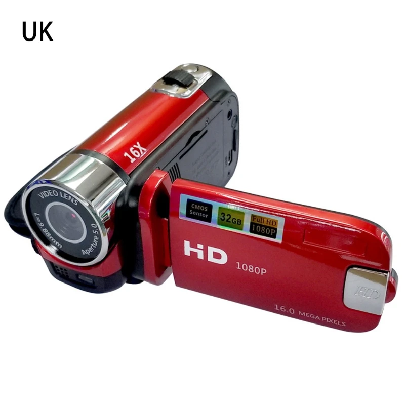 US/EU/UK/AU Plug 1080P Vlog Camera 16 миллионов пикселей DV Camcorder 16X цифровая зум видеокамера