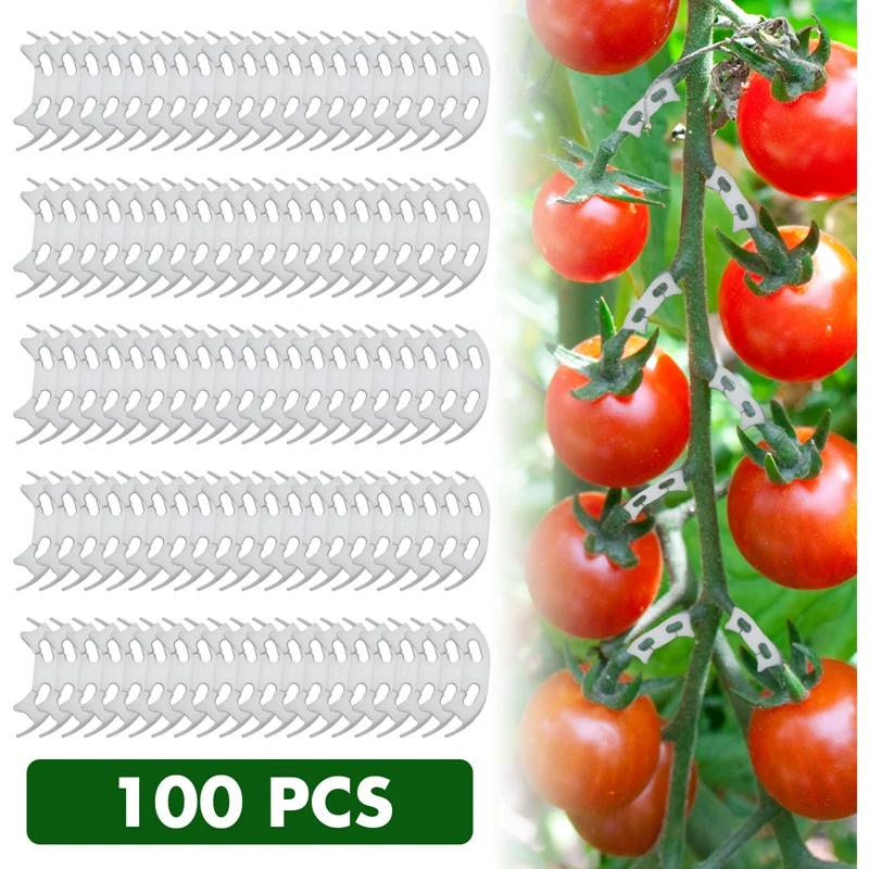 

100Pcs Plant Vine Seedlings Grafted Retaining Clips Garden Flower Tomato Clips Fruit Branches Transplanting Support Tool