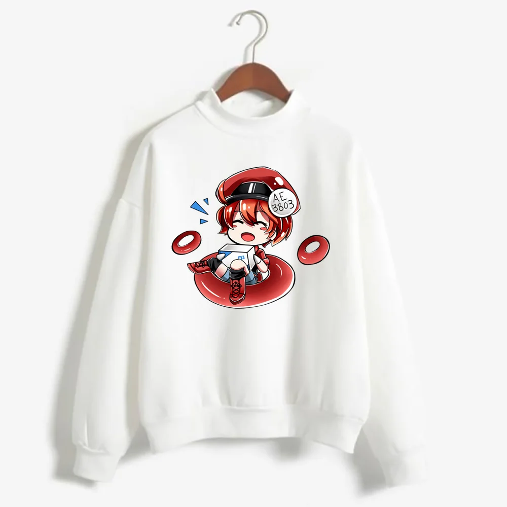 Mens Hip Hop Streetwear Harajuku Sweater  Japanese Style Anime Cells At Work Sweater Autumn Cotton Pullover