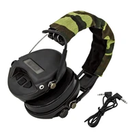 no microphone tactical noise reduction pickup hunting headset protective earmuffs electronic shooting headset bk