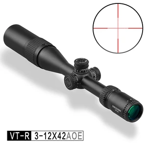 Охотничий прицел Discovery Optics VT-R 3-12X42 AOE, с краснойзеленой сеткой Mil Dot, для страйкбола