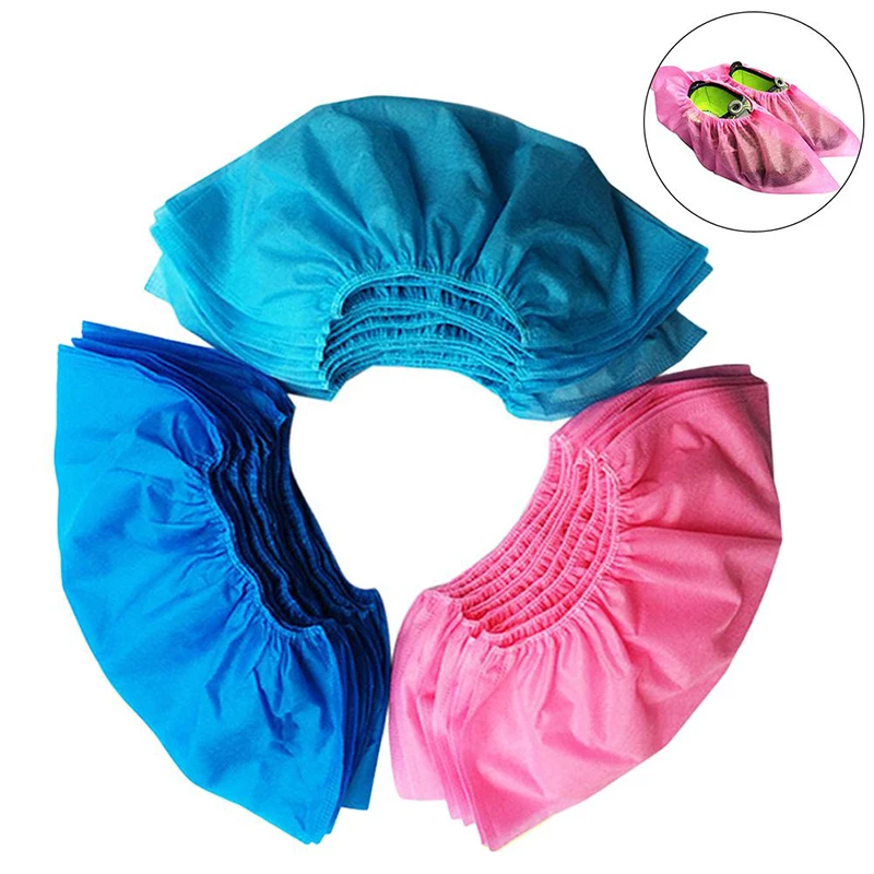 

Disposable Thick Non-Woven Shoe Cover Dustproof Household Boot Covers Non-Slip slip on protective cover