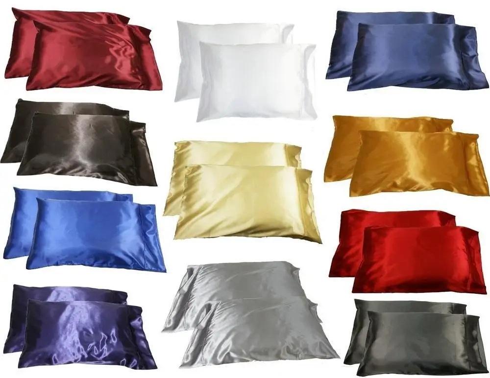 

7 Unihome 2 шт Новый Королевский/стандартный Шелковый ~ y атласный чехол для подушки разных цветов